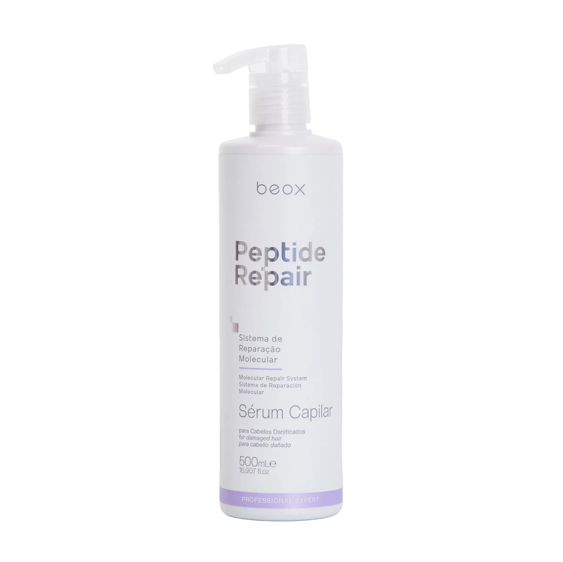 Peptide Repair Serum by Beox professional Hair Serum for Reconstruction, highlighted packaging