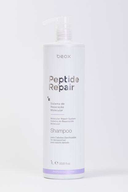 Peptide Repair Shampoo by Beox professional Shampoo for Reconstruction, highlighted packaging