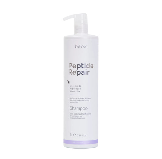 Peptide Repair Shampoo by Beox professional Shampoo for Reconstruction, highlighted packaging