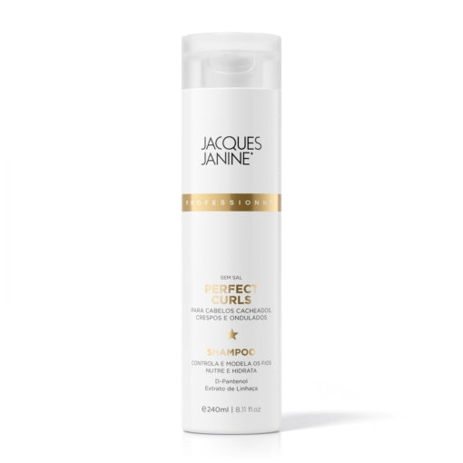 Perfect Curls Shampoo by Jacques Janine professional Shampoo for Hydration, highlighted packaging