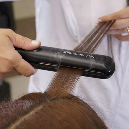 Pro 480 Velox Titanium Hair Straightener by MQ professional Hair Straightener for Hair Straightening, highlighted packaging