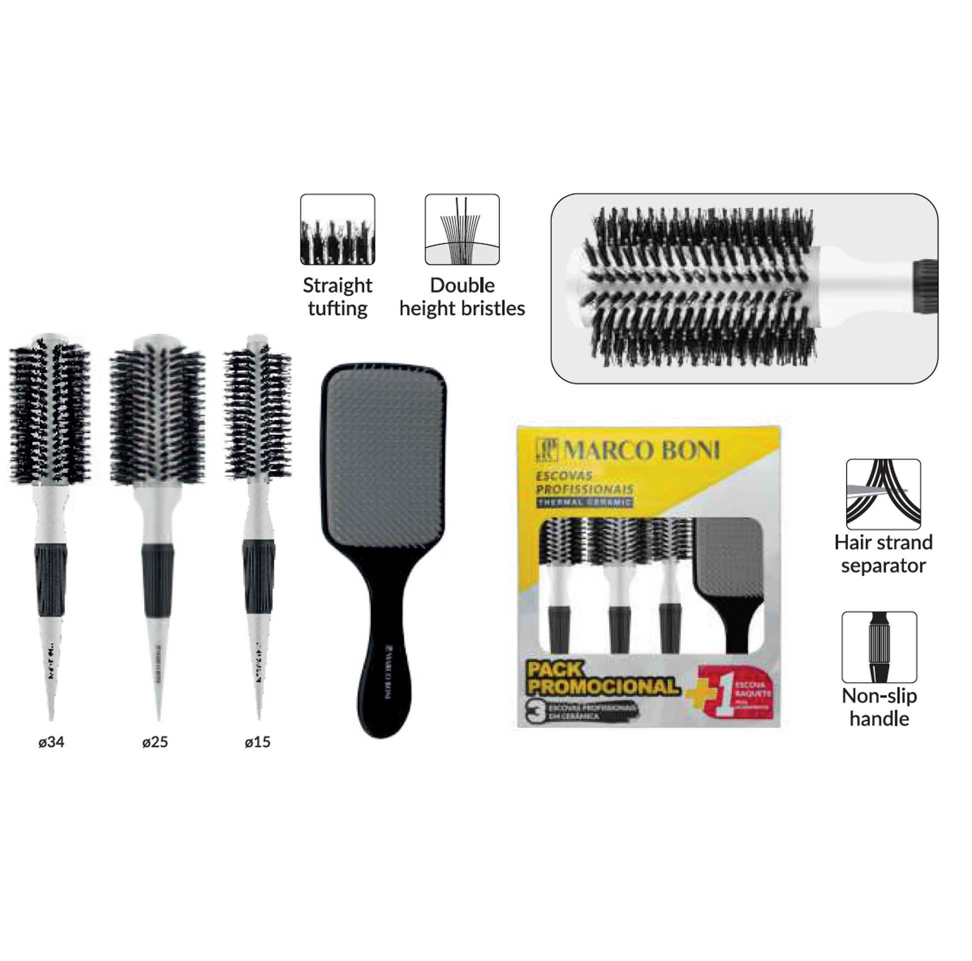 Professional Set 6211 by Marco Boni professional Brush for Brush, highlighted packaging