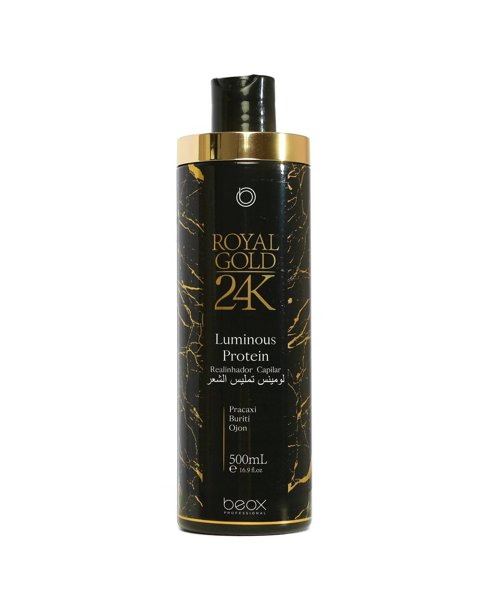 Royal Gold 24K Luminous Straightener by Beox professional Hair Straightening Treatment for Hair Straightening, highlighted packaging