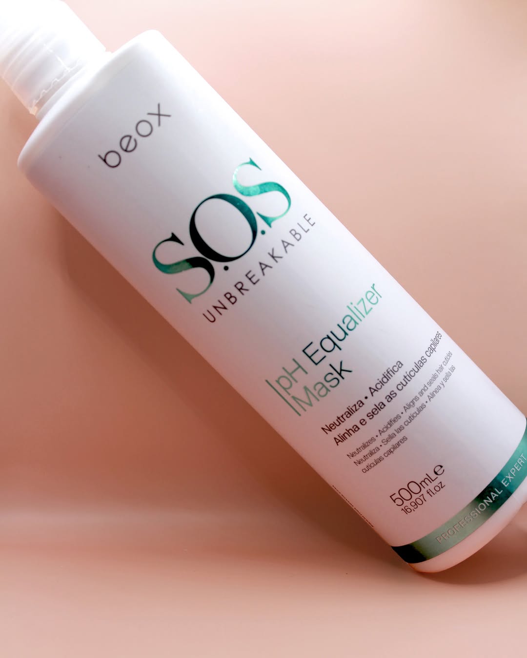 SOS PH Equalizer Mask by Beox professional Hair Mask for Recovery, highlighted packaging