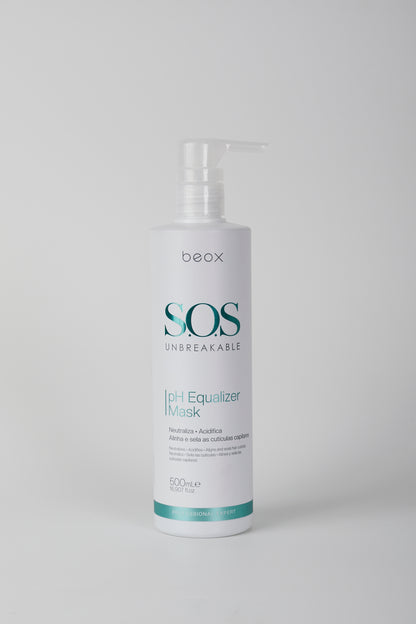 SOS PH Equalizer Mask by Beox professional Hair Mask for Recovery, highlighted packaging