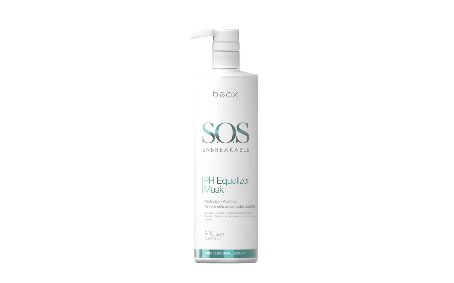 SOS PH Equalizer Mask by Beox professional Hair Mask for Recovery, highlighted packaging