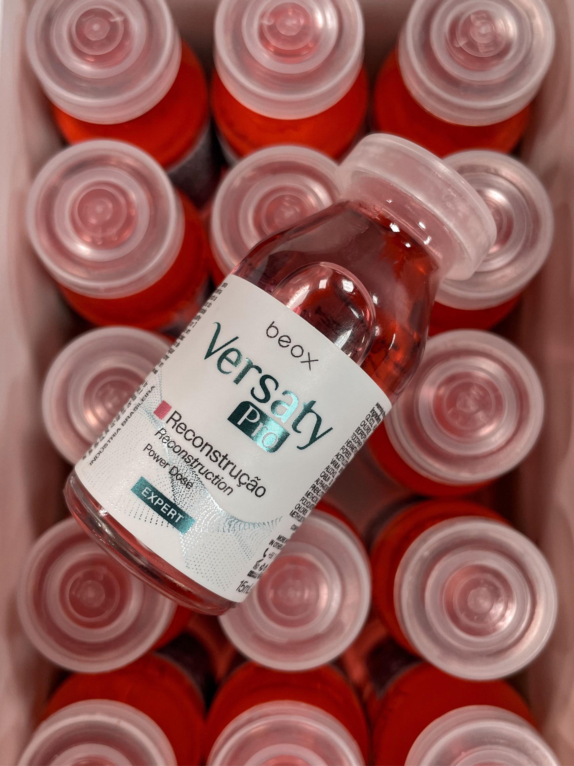 Versaty Pro Hair Schedule Ampoules by Beox professional Hair Mask for Nutrition, Hydration, Reconstruction, highlighted packaging