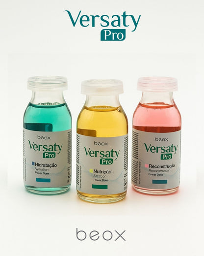 Versaty Pro Home Care Kit by Beox professional Shampoo, Conditioner, Hair Mask for Nutrition, Hydration, Reconstruction, highlighted packaging