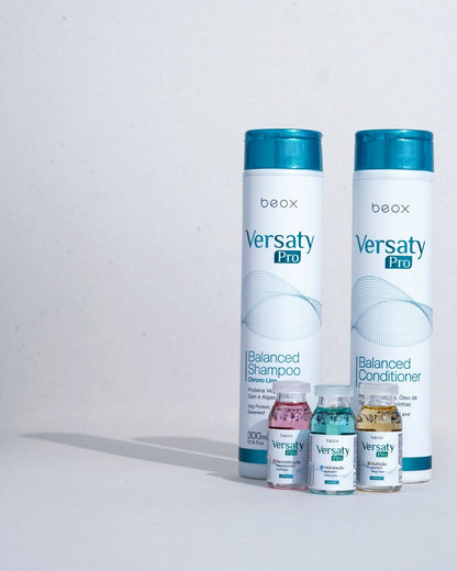 Versaty Pro Home Care Kit by Beox professional Shampoo, Conditioner, Hair Mask for Nutrition, Hydration, Reconstruction, highlighted packaging